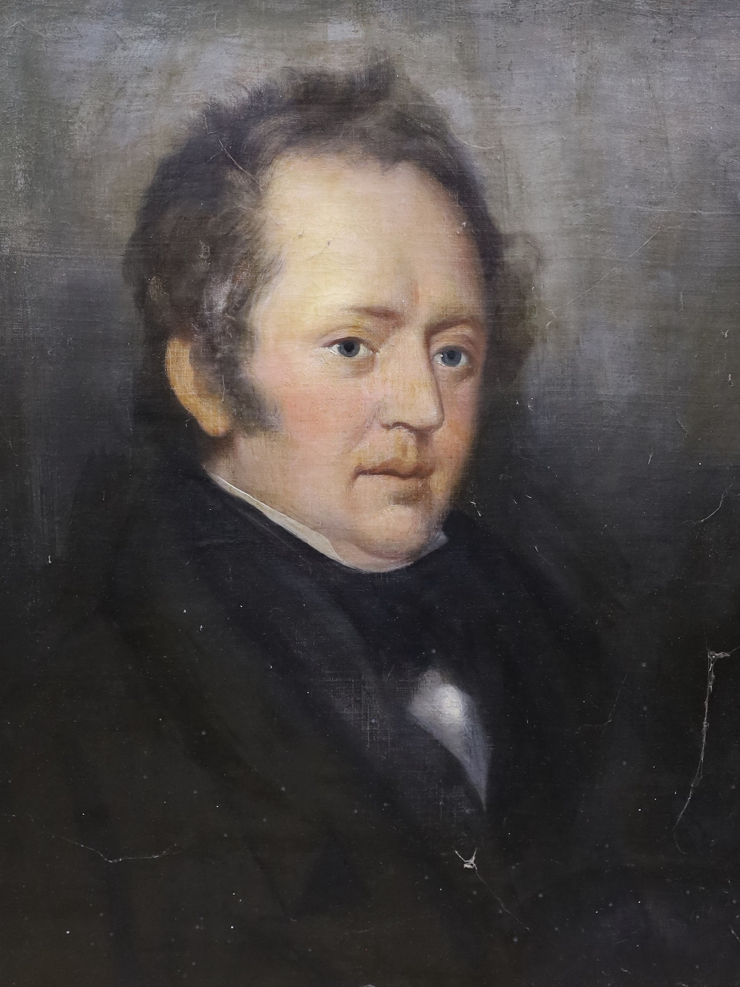 British or American School, early 19th century, pair of oils on canvas, Portrait of Emilia Wilson (1778-1837), wide of Alexander Muir, unsigned, together with a Portrait of Alexander Muir of Strathaven (1771-1858), unsig